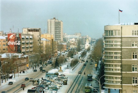 Фотография «Новосибирск. Вид на Красный проспект» Фото Е. Иванова. 2000 год.