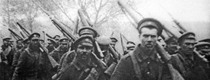 Русская пехота на марше 
